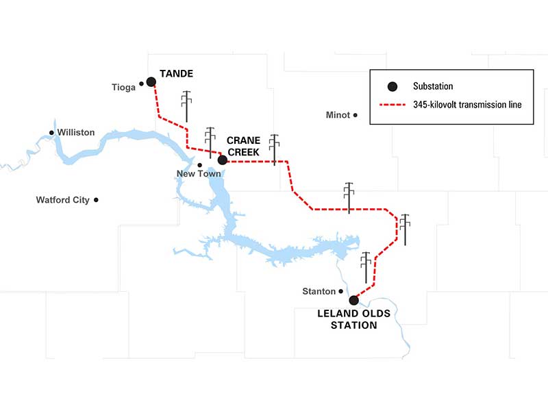 Map of the LOS-to-Tande transmission project