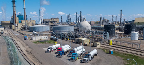 aerial photo of Great Plains Synfuels Plant