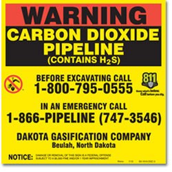 CO2 warning sign